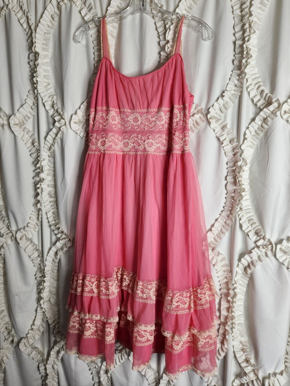 Vintage Aristocraft By Superior Nightie Pajama Nightgown Lingerie Pink M/L